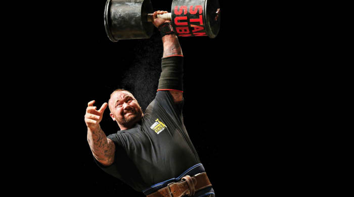 Bjornsson (here in the Arnold Classic competition, in 2016) got big on the strongman scene—and bigger with an HBO show.